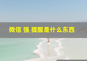 微信 强 提醒是什么东西